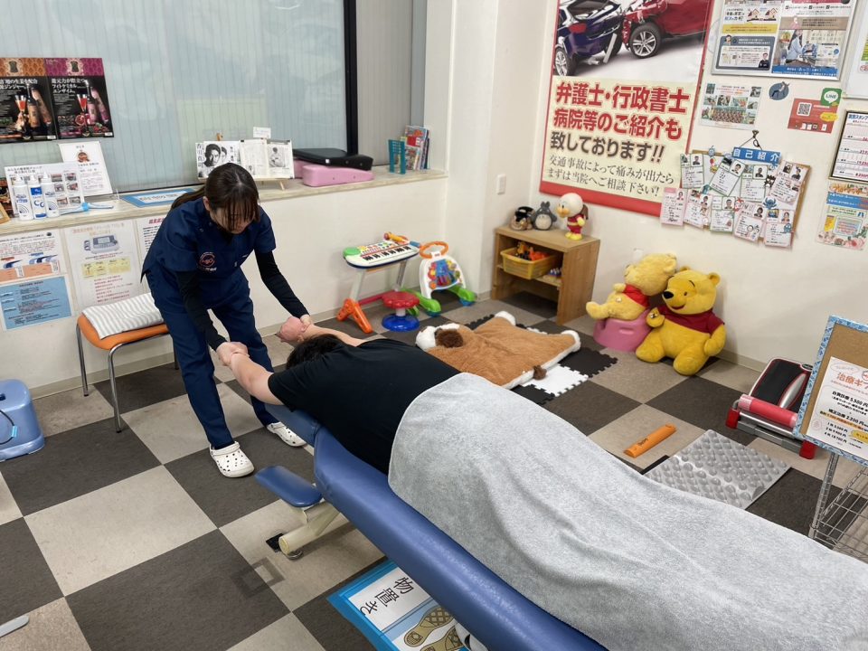 ストレッチ指導の写真